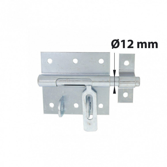 Verrou À Levier Verrou De Box Porte Cadenas + Gâche Afbat, Acier Zingué Gris