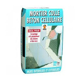 Mortier colle béton cellulaire 25kg