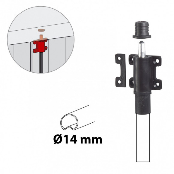 Verrou D'espagnolette Composite Plastifié, H.100 X L.46 X P.25 Mm