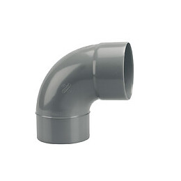 Coude en PVC mâle/femelle à coller 87°30 diamètre 125mm