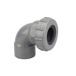 Coude à joint plat PVC évacuation bâtiment FF 87°30 DN32