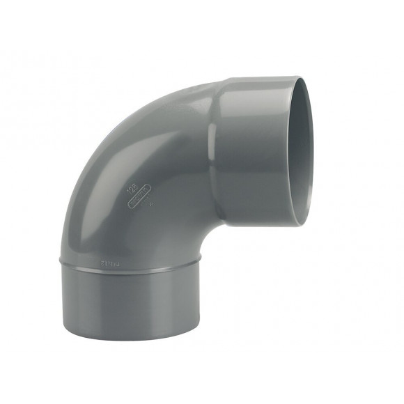 Coude en PVC mâle/femelle à coller 87°30 diamètre 125mm