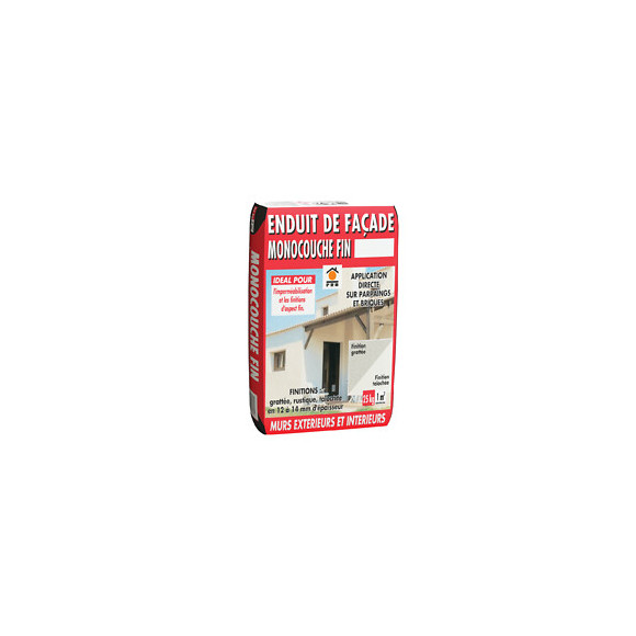 Enduit de façade monocouche fin gris anthracite 25kg