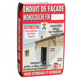 Enduit de façade monocouche fin gris anthracite 25kg
