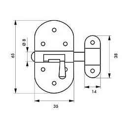 Targette À Pêne Rond Thirard, Acier Nickelé Gris
