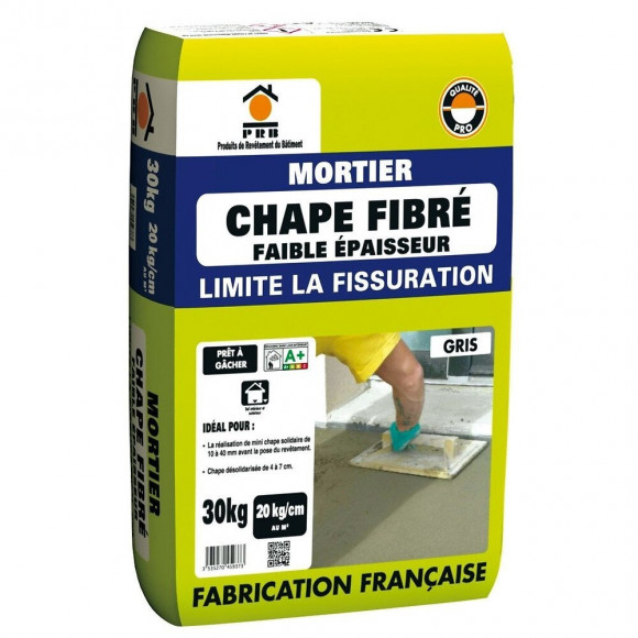 Mortier chape fibre 30kg