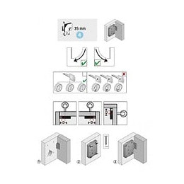 Serrure De Meuble Acier En Applique Hettich 35 Mm Réversible