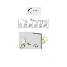 Serrure De Meuble Acier À Encastrer Hettich De 10 À 30 Mm Réversible