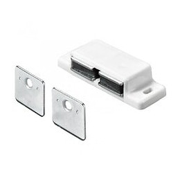 Lot De 2 Loqueteaux Magnétiques Plastique Hettich, L.20.8 X L.58.3 Mm