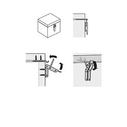 Fermoir À Levier Acier Hettich, L.74 X L.18 Mm