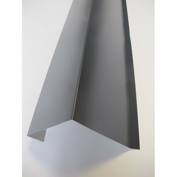 Rive sur mur acier galva 1045 210cm gris