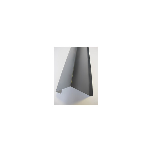 Rive sur mur acier galva 1045 210cm gris