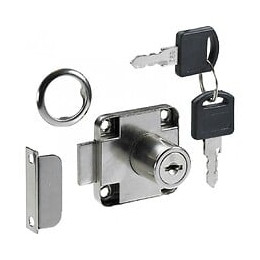 Serrure De Meuble Acier En Applique Hettich Axe 25 Mm Réversible