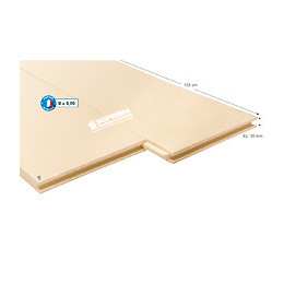 Panneau isolant polystyrène extrudé 125x60x3cm R 0.9