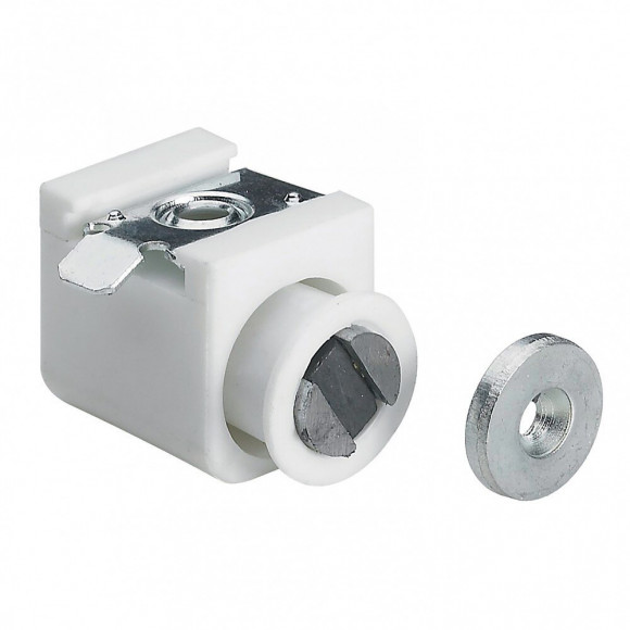 Lot De 2 Loqueteaux Magnétiques Plastique Hettich, L.27 X L.16 Mm