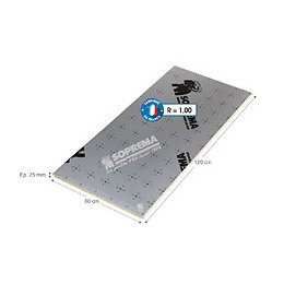 Panneau isolant en polyuréthane 120x60x2.5cm R 1.00