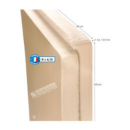 Panneau isolant polystyrène extrudé 125x60x12cm R 4.15