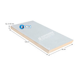 Panneau polystyrène extrudé + béton 120x59x5.3cm R 1,75