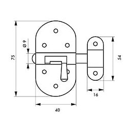 Targette À Pêne Rond Thirard, Acier Nickelé Gris