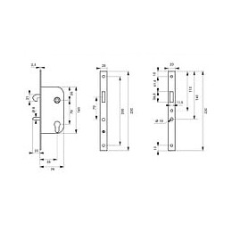 Serrure Encastrée Thirard, À Bec De Cane, Axe 50 Mm