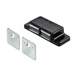 Lot De 2 Loqueteaux Magnétiques Plastique Hettich, L.20.8 X L.58.3 Mm