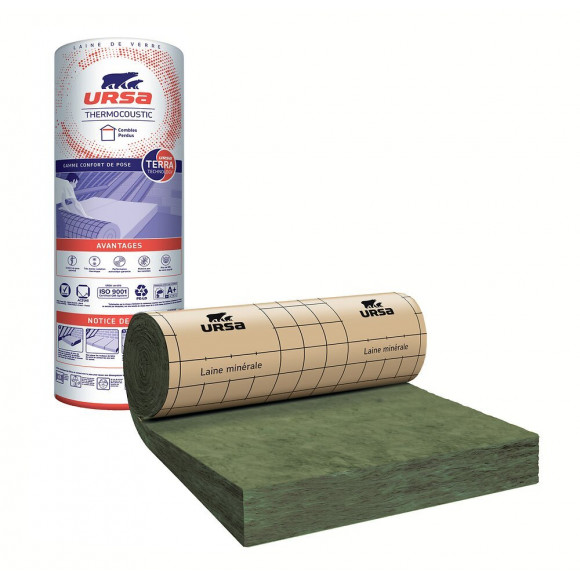 Rouleau Laine de verre 240mm revêtu