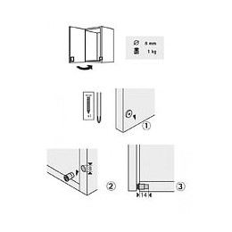 Lot De 2 Loqueteaux Magnétiques Plastique Hettich, L.14 X Diam.8 Mm