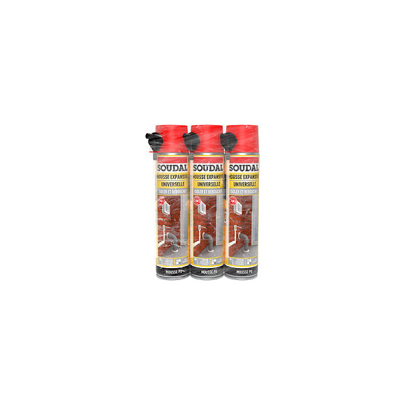 Mousse Isoler et Reboucher Manuelle 3x500ml