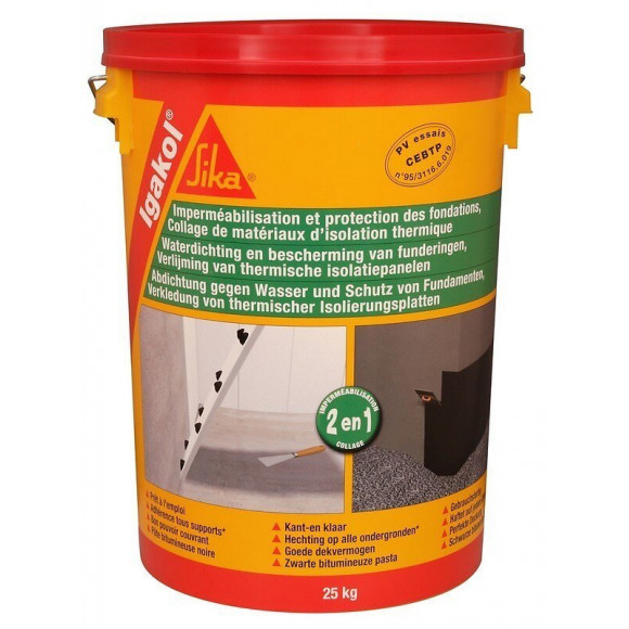 Collage d'isolant thermique Igakol 25kg