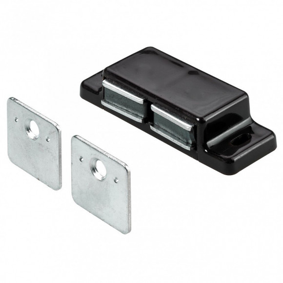 Lot De 2 Loqueteaux Magnétiques Plastique Hettich, L.20.8 X L.58.3 Mm