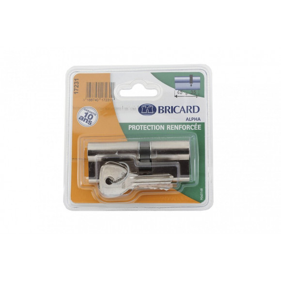 Cylindre De Serrure Bricard Alpha L.35 + 45 Mm
