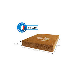 Panneau isolant en fibre de bois 122x57.5x10cm R 2.60