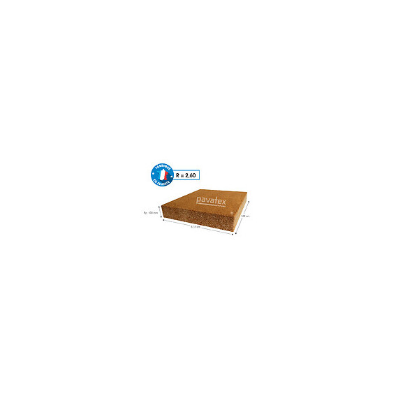 Panneau isolant en fibre de bois 122x57.5x10cm R 2.60