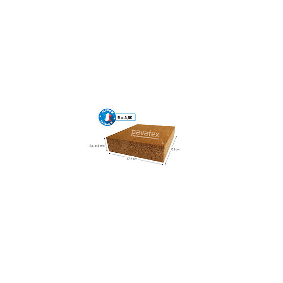 Panneau isolant en fibre de bois 122x57.5x14.5cm R 3.8