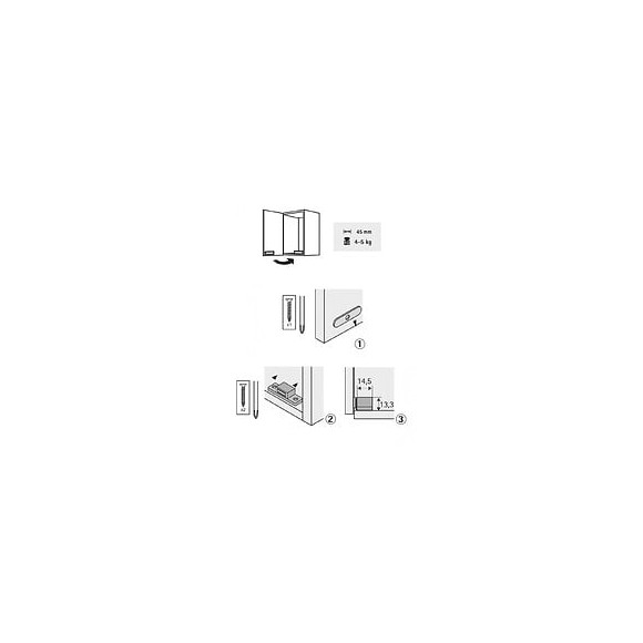 Lot De 10 Loqueteaux Magnétiques Plastique Hettich, L.14.5 X L.45.3 Mm