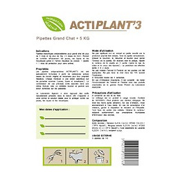3 Pipettes antiparasitaires  ACTIPLANT'3 grand chat.