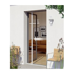 Enrouleur porte plissé anthracite 120x140cm