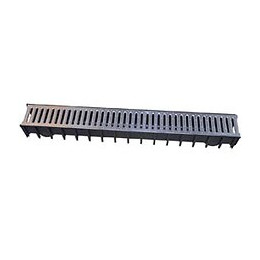 Caniveau pp l.10xh.10cm + grille longueur 100cm a-15 en1433