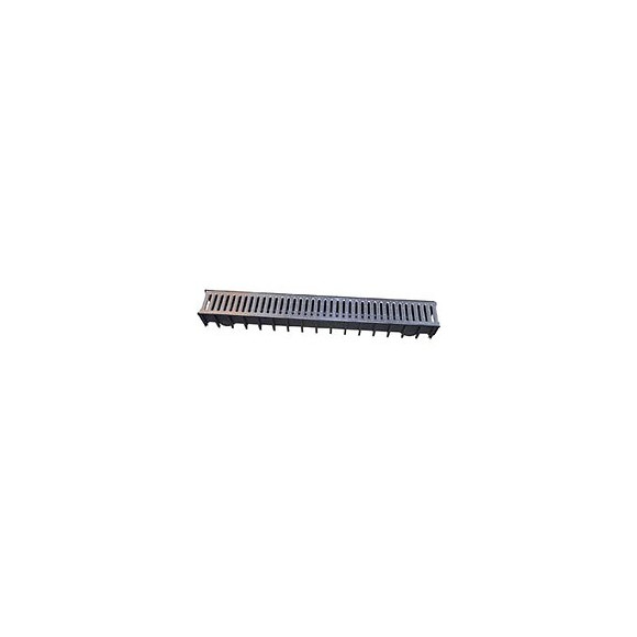 Caniveau pp l.10xh.10cm + grille longueur 100cm a-15 en1433