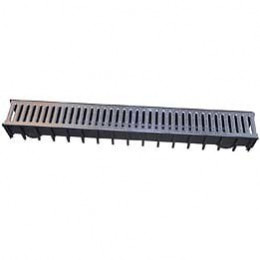 Caniveau pp l.10xh.10cm + grille longueur 100cm a-15 en1433