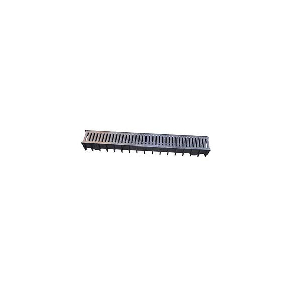 Caniveau pp l.10xh.10cm + grille longueur 100cm a-15 en1433