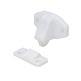 Lot De 2 Loqueteaux À Bille Plastique Hettich, L.27 X L.35 Mm