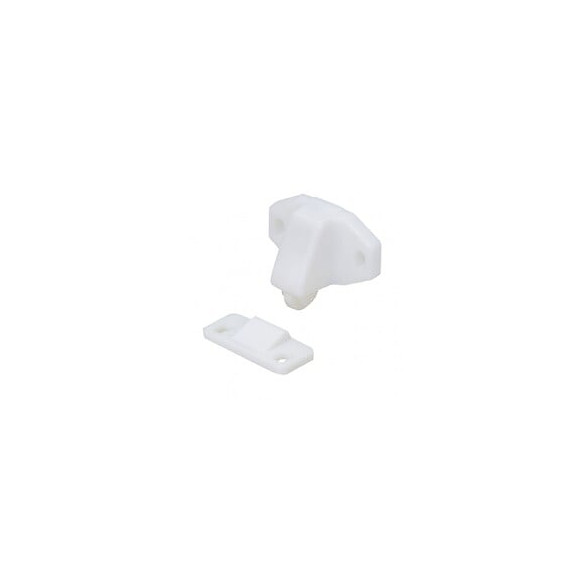 Lot De 2 Loqueteaux À Bille Plastique Hettich, L.27 X L.35 Mm