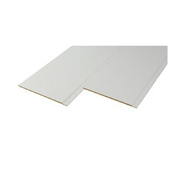 Lambris MDF 0.8x19x260cm blanc noble