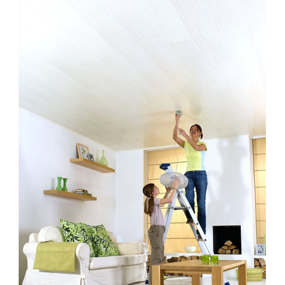 Lambris aboutable blanc cérusé 25x120cm