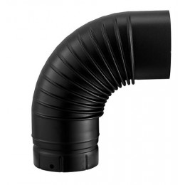 Coude 90° émaillé noir mat diamètre 150mm