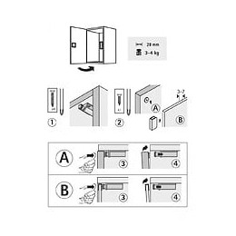 Loqueteau Magnétique Plastique Hettich, L.34 X L.28 Mm
