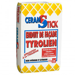 Enduit de façade tyrolien blanc casse 25kg