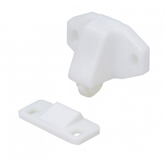 Lot De 2 Loqueteaux À Bille Plastique Hettich, L.27 X L.35 Mm