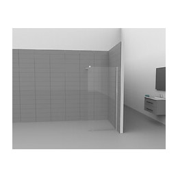 Paroi de douche à l'italienne largeur 90 cm en verre 6 mm transparent